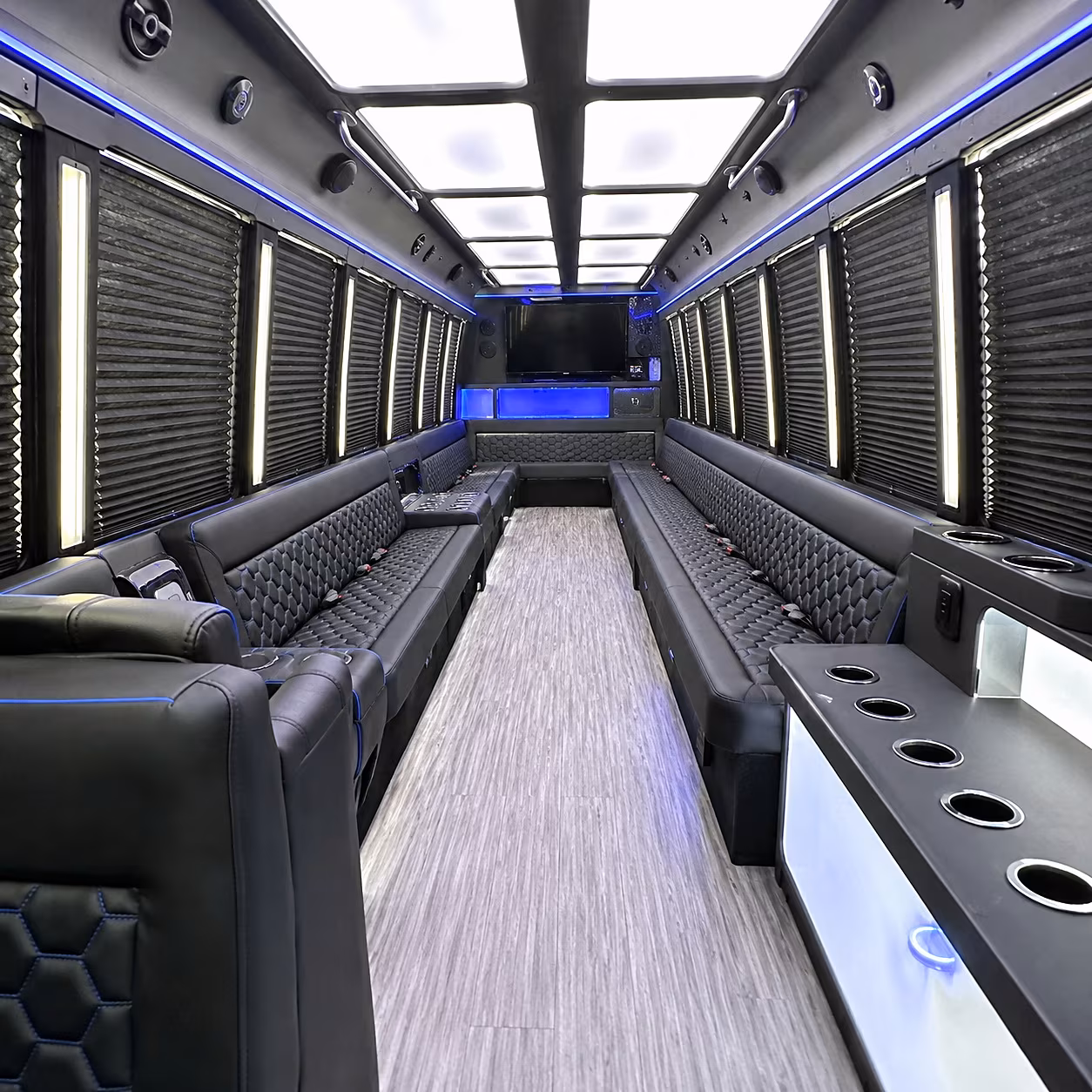Hialeah Private Event Transportation party bus interior