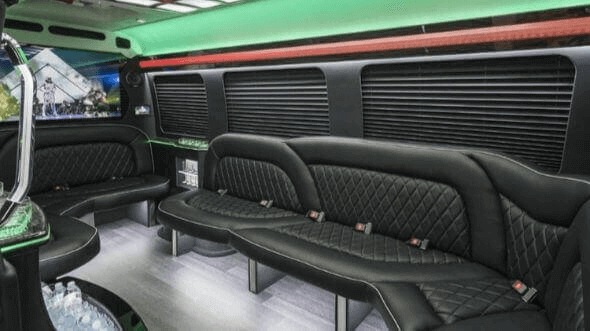 Interior of Hialeah Party Bus Company's 18 Passenger Party Bus in Hialeah