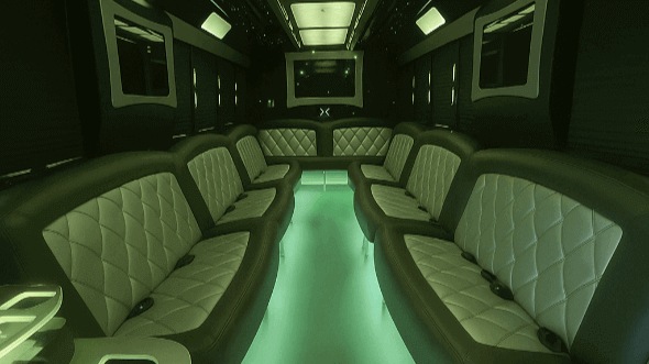 Interior of Hialeah Party Bus Company's 30 Passenger Party Bus in Hialeah