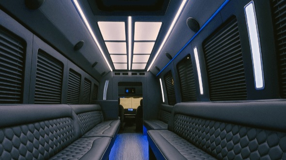 Interior of Charter Bus Company Miami's 40 Passenger Party Bus in Miami