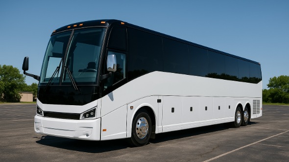 Exterior of Charter Bus Company Hialeah's 47 Passenger Charter Bus in Hialeah