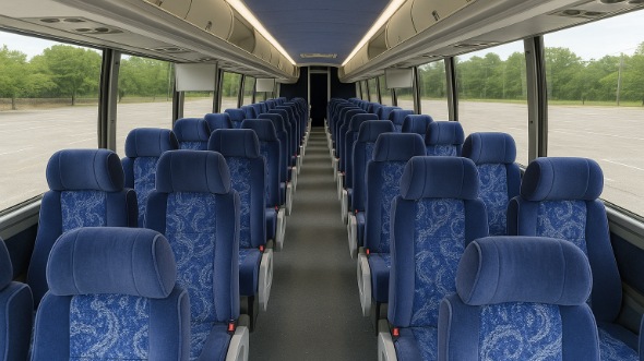 Interior of Charter Bus Company Hialeah's ADA Charter Bus in Hialeah
