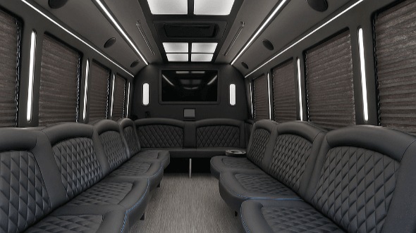 hialeah 20 passenger party bus inside