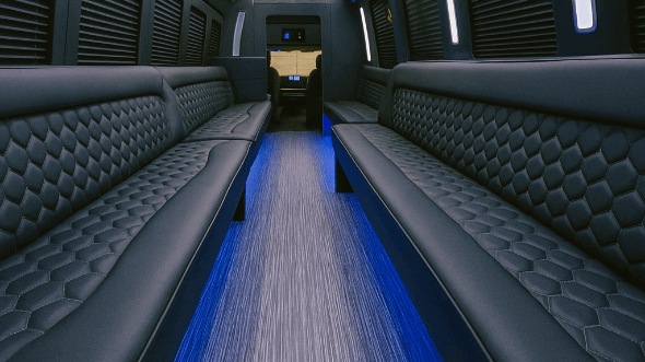 hialeah 28 passenger party bus interior